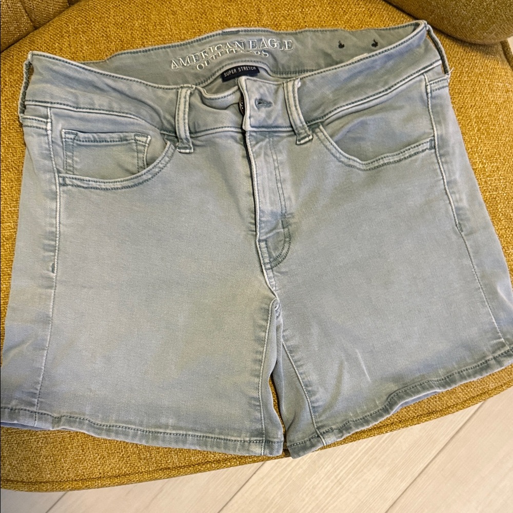 American Eagle Outfitters Super Stretch Light Blue Shorts